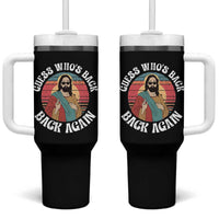 Funny Easter Jesus Tumbler With Handle Retro Vintage Guess Whos Back Again - Wonder Print Shop