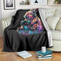 Gamer Rabbit Throw Blanket Cute Bunny Gaming Eggs Funny Video Games Easter - Wonder Print Shop