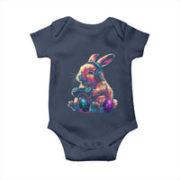 Gamer Rabbit Baby Onesie Cute Bunny Gaming Eggs Funny Video Games Easter - Wonder Print Shop