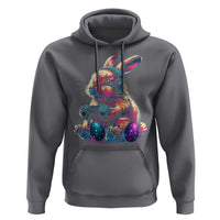 Gamer Rabbit Hoodie Cute Bunny Gaming Eggs Funny Video Games Easter - Wonder Print Shop