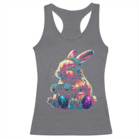 Gamer Rabbit Racerback Tank Top Cute Bunny Gaming Eggs Funny Video Games Easter - Wonder Print Shop