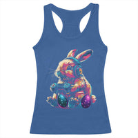 Gamer Rabbit Racerback Tank Top Cute Bunny Gaming Eggs Funny Video Games Easter - Wonder Print Shop