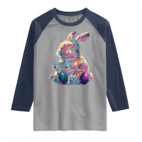 Gamer Rabbit Raglan Shirt Cute Bunny Gaming Eggs Funny Video Games Easter - Wonder Print Shop