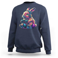 Gamer Rabbit Sweatshirt Cute Bunny Gaming Eggs Funny Video Games Easter - Wonder Print Shop