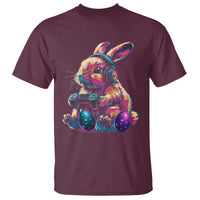 Gamer Rabbit T Shirt Cute Bunny Gaming Eggs Funny Video Games Easter - Wonder Print Shop