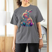 Gamer Rabbit T Shirt For Women Cute Bunny Gaming Eggs Funny Video Games Easter - Wonder Print Shop