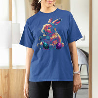 Gamer Rabbit T Shirt For Women Cute Bunny Gaming Eggs Funny Video Games Easter - Wonder Print Shop