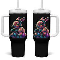 Gamer Rabbit Tumbler With Handle Cute Bunny Gaming Eggs Funny Video Games Easter - Wonder Print Shop