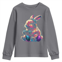 Gamer Rabbit Youth Sweatshirt Cute Bunny Gaming Eggs Funny Video Games Easter - Wonder Print Shop