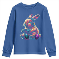 Gamer Rabbit Youth Sweatshirt Cute Bunny Gaming Eggs Funny Video Games Easter - Wonder Print Shop
