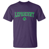 Leprecunt Shamrock T Shirt St Patricks Day Funny Irish Adult Humor