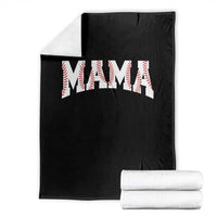 Baseball Mama Throw Blanket Retro Varsity Baseball Season Mom Raising Ballers