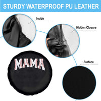 Baseball Mama Spare Tire Cover Retro Varsity Baseball Season Mom Raising Ballers