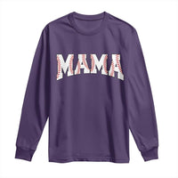 Baseball Mama Long Sleeve Shirt Retro Varsity Baseball Season Mom Raising Ballers