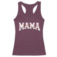 Baseball Mama Racerback Tank Top Retro Varsity Baseball Season Mom Raising Ballers