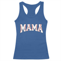Baseball Mama Racerback Tank Top Retro Varsity Baseball Season Mom Raising Ballers