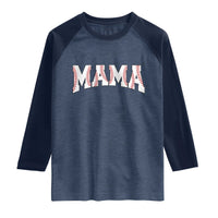 Baseball Mama Raglan Shirt Retro Varsity Baseball Season Mom Raising Ballers