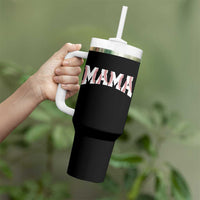 Baseball Mama Tumbler With Handle Retro Varsity Baseball Season Mom Raising Ballers