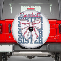 Baseball Sister Spare Tire Cover Coquette Bow Biggest Fan Sport Lovers Girl