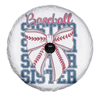 Baseball Sister Spare Tire Cover Coquette Bow Biggest Fan Sport Lovers Girl