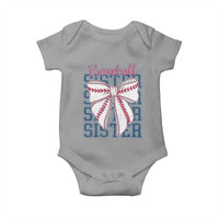 Baseball Sister Baby Onesie Coquette Bow Biggest Fan Sport Lovers Girl