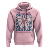 Baseball Sister Hoodie Coquette Bow Biggest Fan Sport Lovers Girl