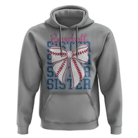 Baseball Sister Hoodie Coquette Bow Biggest Fan Sport Lovers Girl