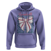 Baseball Sister Hoodie Coquette Bow Biggest Fan Sport Lovers Girl