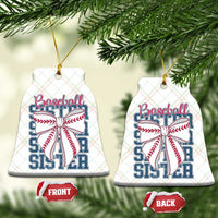 Baseball Sister Ceramic Ornament Coquette Bow Biggest Fan Sport Lovers Girl