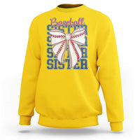 Baseball Sister Sweatshirt Coquette Bow Biggest Fan Sport Lovers Girl