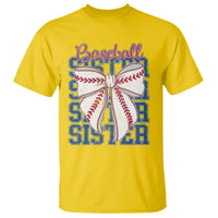 Baseball Sister T Shirt Coquette Bow Biggest Fan Sport Lovers Girl