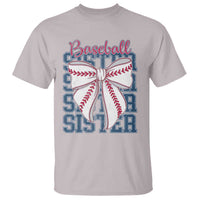 Baseball Sister T Shirt Coquette Bow Biggest Fan Sport Lovers Girl