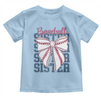Baseball Sister Toddler T Shirt Coquette Bow Biggest Fan Sport Lovers Girl