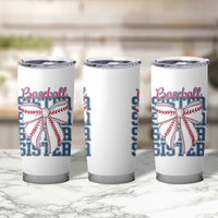 Baseball Sister Tumbler Cup Coquette Bow Biggest Fan Sport Lovers Girl