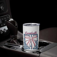 Baseball Sister Tumbler Cup Coquette Bow Biggest Fan Sport Lovers Girl