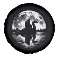 Funny Bigfoot Loch Ness Monster Spare Tire Cover Retro Sasquatch Nessie Funny Cryptid Moon