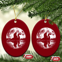 Funny Bigfoot Loch Ness Monster Ceramic Ornament Retro Sasquatch Nessie Funny Cryptid Moon