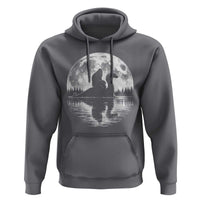 Funny Bigfoot Loch Ness Monster Hoodie Retro Sasquatch Nessie Funny Cryptid Moon