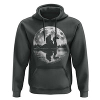Funny Bigfoot Loch Ness Monster Hoodie Retro Sasquatch Nessie Funny Cryptid Moon