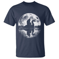 Funny Bigfoot Loch Ness Monster T Shirt Retro Sasquatch Nessie Funny Cryptid Moon