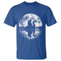 Funny Bigfoot Loch Ness Monster T Shirt Retro Sasquatch Nessie Funny Cryptid Moon