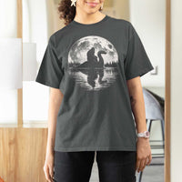 Funny Bigfoot Loch Ness Monster T Shirt For Women Retro Sasquatch Nessie Funny Cryptid Moon
