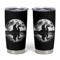 Funny Bigfoot Loch Ness Monster Tumbler Cup Retro Sasquatch Nessie Funny Cryptid Moon