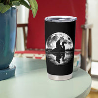 Funny Bigfoot Loch Ness Monster Tumbler Cup Retro Sasquatch Nessie Funny Cryptid Moon
