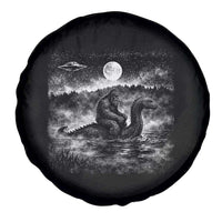 Bigfoot Loch Ness Monster Spare Tire Cover Funny Retro Sasquatch Nessie Funny Cryptid Vintage Graphic