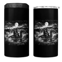 Bigfoot Loch Ness Monster 4 in 1 Can Cooler Tumbler Funny Retro Sasquatch Nessie Funny Cryptid Vintage Graphic