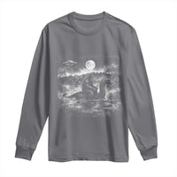 Bigfoot Loch Ness Monster Long Sleeve Shirt Funny Retro Sasquatch Nessie Funny Cryptid Vintage Graphic