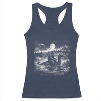 Bigfoot Loch Ness Monster Racerback Tank Top Funny Retro Sasquatch Nessie Funny Cryptid Vintage Graphic
