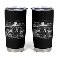 Bigfoot Loch Ness Monster Tumbler Cup Funny Retro Sasquatch Nessie Funny Cryptid Vintage Graphic