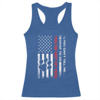Funny Dog Lovers Racerback Tank Top You Cant Tell Me What To Do Youre Not My Dog USA Flag